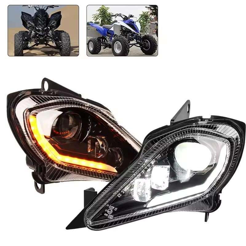 LED Headlights Set Head Lamps For 2006-2025 YAMAHA YFZ 450 RAPTOR 350 700 700R