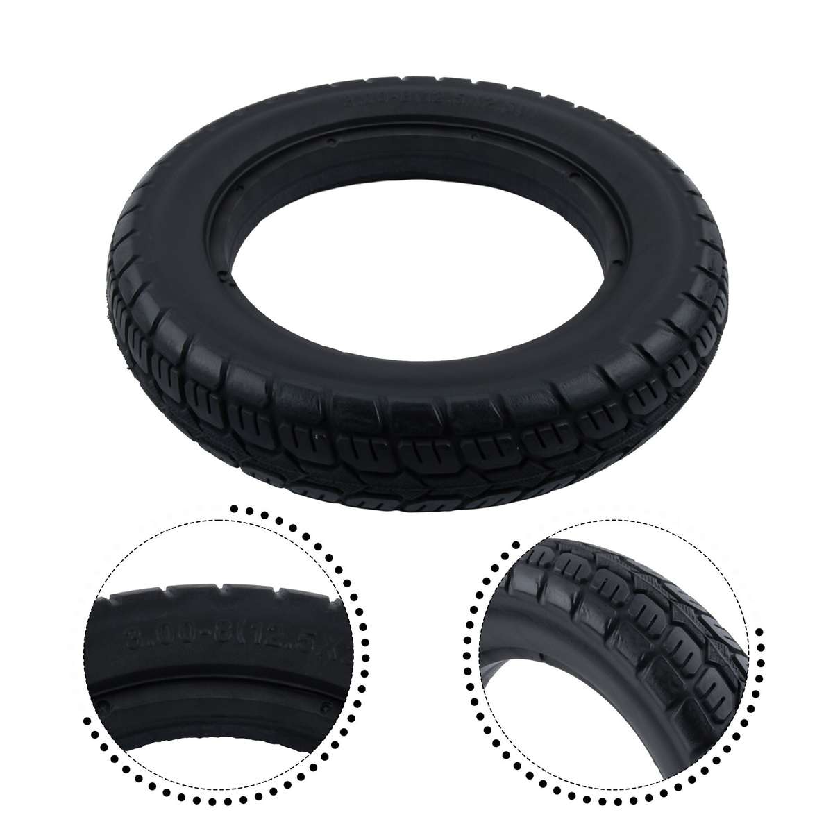 12 Inch Solid Tyre 12 1/2x2 1/4(62-203) For E-Bike Scooter 12.5x2.50 Tire .