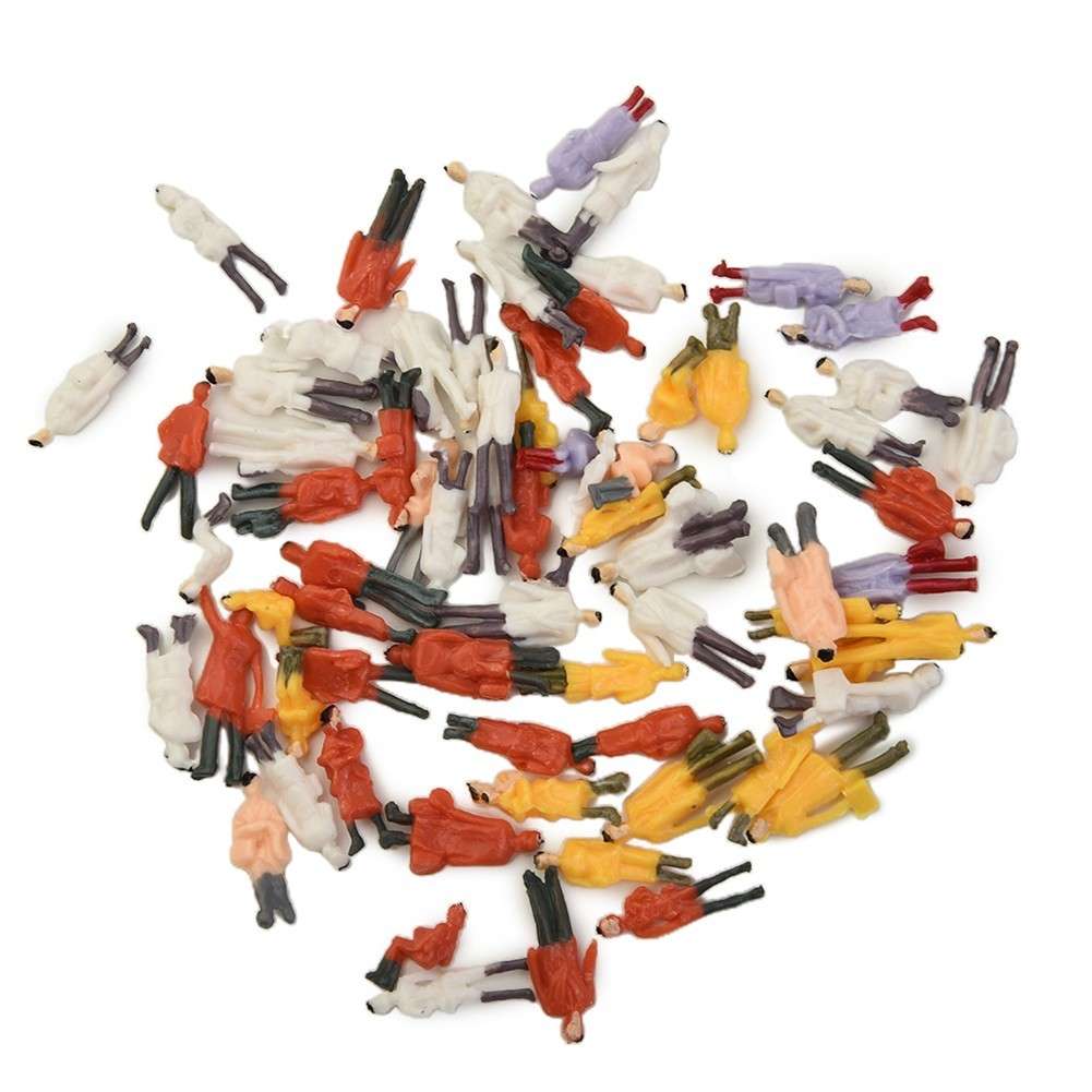 400Pcs Railway Train Layout 1:87 HO Scale Painted Figures Model People Passenger