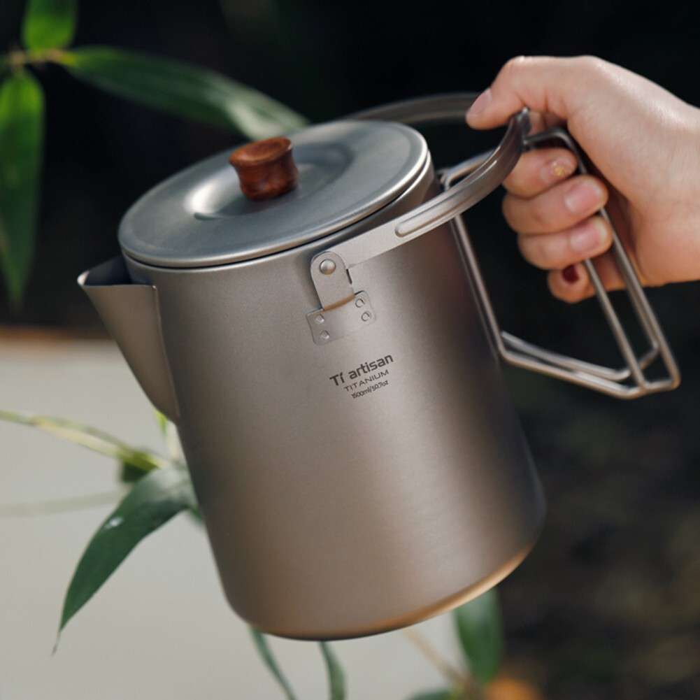 1.5L Coffee Kettle Camping Tea Pot Outdoor Hanging Coffee-Maker