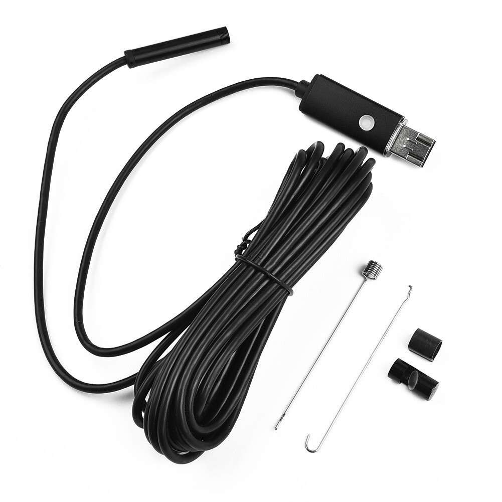 5M-Pipe Inspection 7mm Camera-Plumbing Waterproof USB Drain Endoscope Sewer