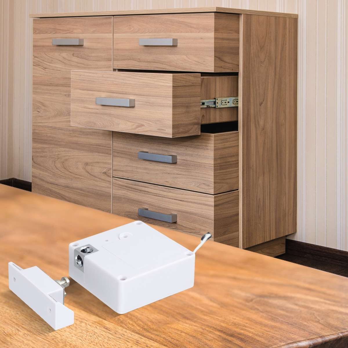 Flexible Installation Smart Drawer Lock With NFC Technology For Furniture