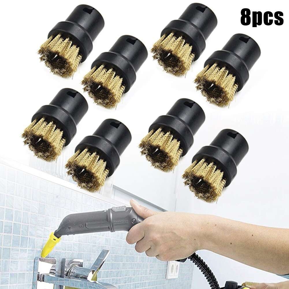8x Round Brass Wire Brush Nozzle For KARCHER SC1,SC2 SC3,SC4 SC5 Steam Cleaner