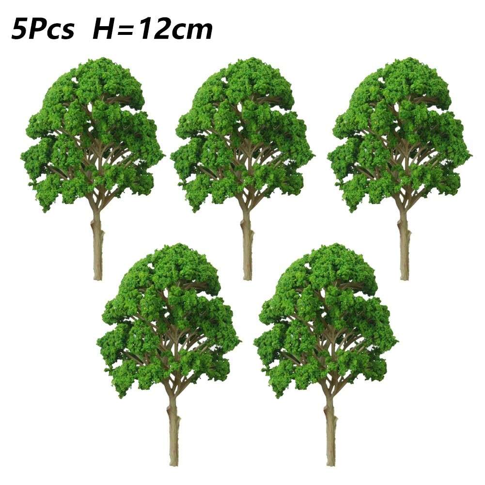 HO OO Scale Model Train Landscape 5X Trees For Diorama Scenery Display