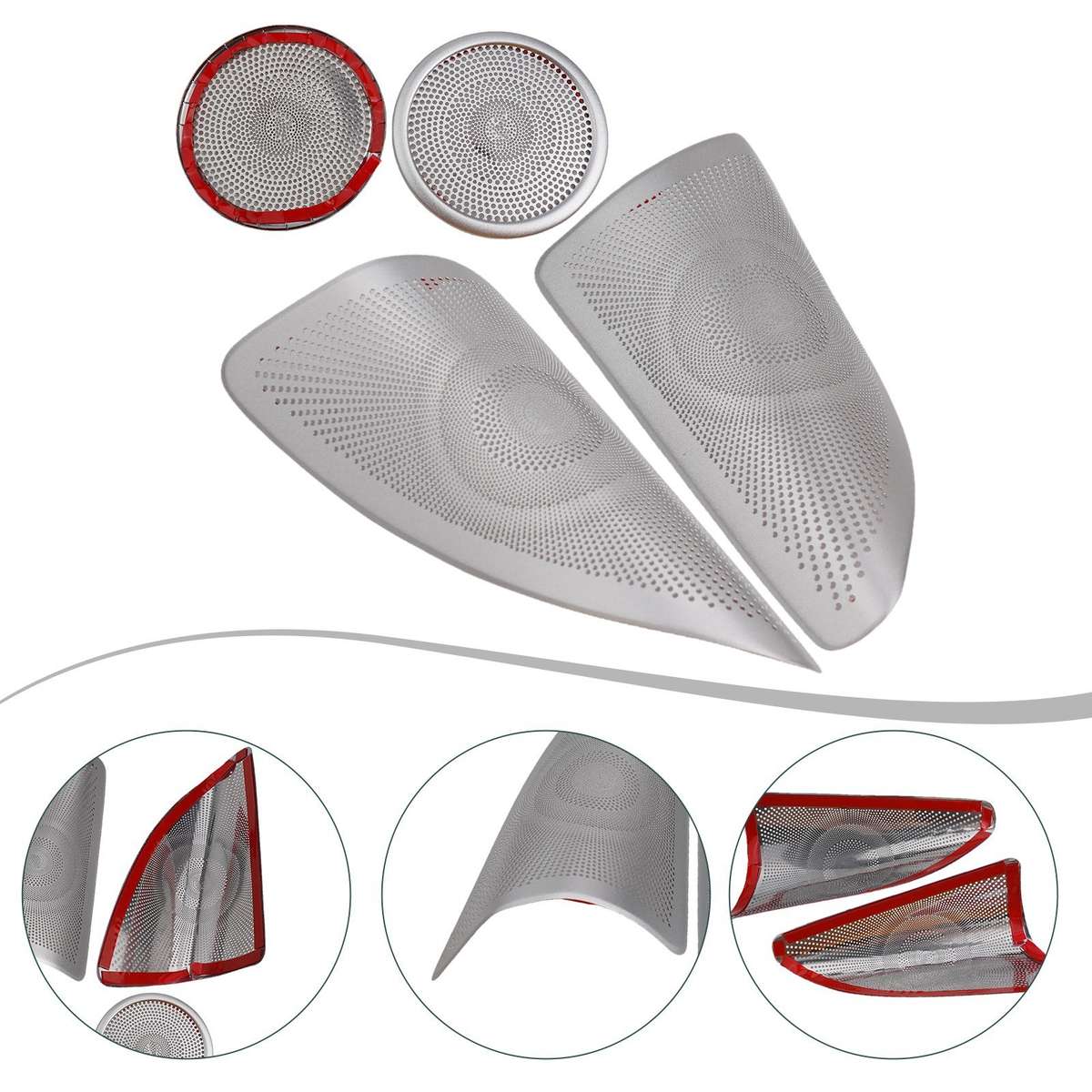 Auto Door Speaker Cover Trims For Mercedes W166/GLE ML For X166/GLS GL-CLASS New