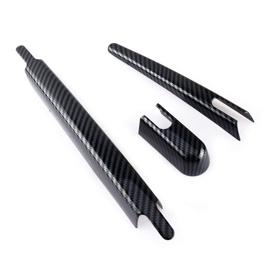 Carbon Fiber Style Rear Windscreen Wiper Cover 3pc Fit for Mitsubishi Outlander
