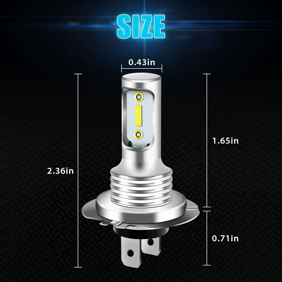 4x H7 LED Headlight Bulb Kit High Low Beam 220W 32000LM Super Bright 6000K White