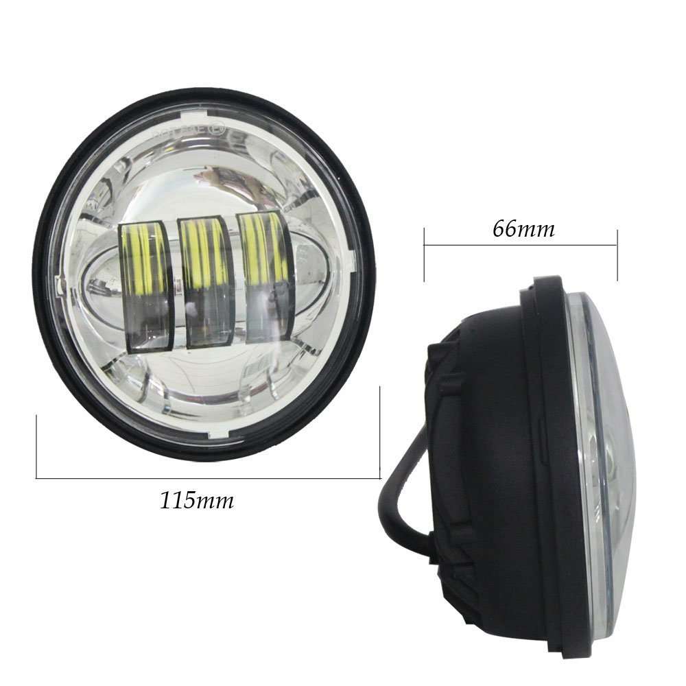 4.5" LED Projector Auxiliary Passing Spot Fog Head Light Lamp For Harley Touring