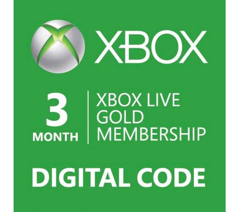 [Digital Code] 3 MONTH XBOX LIVE GOLD MEMBERSHIP (XBOX 360/ONE)