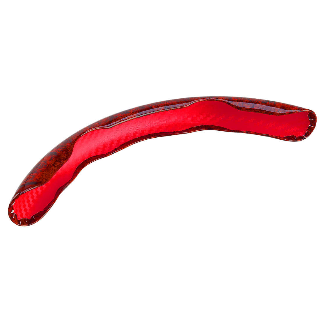 Red Wood Grain Texture Universal Car Steering Wheel Cover Anti-Slip yw
