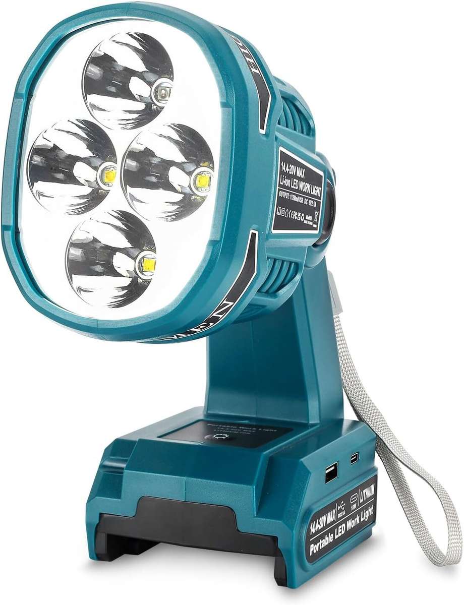 LED Work Light Cordless LED Flashlight for Bosch 18v GBA Battery 22W For Camping