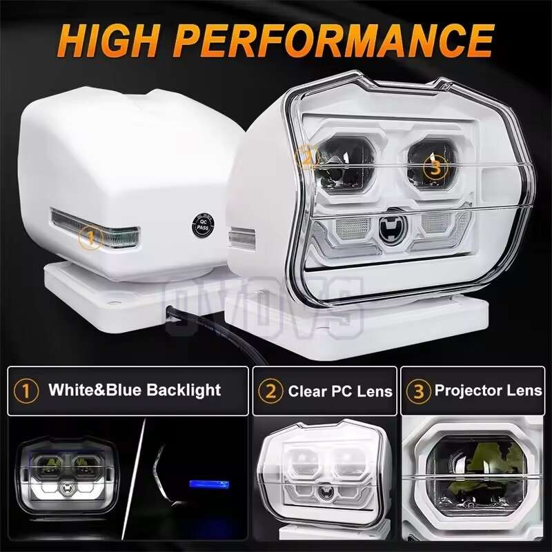50W Searchlight Wireless Spotlight Magnetic LED Remote Control Marine Boat Car