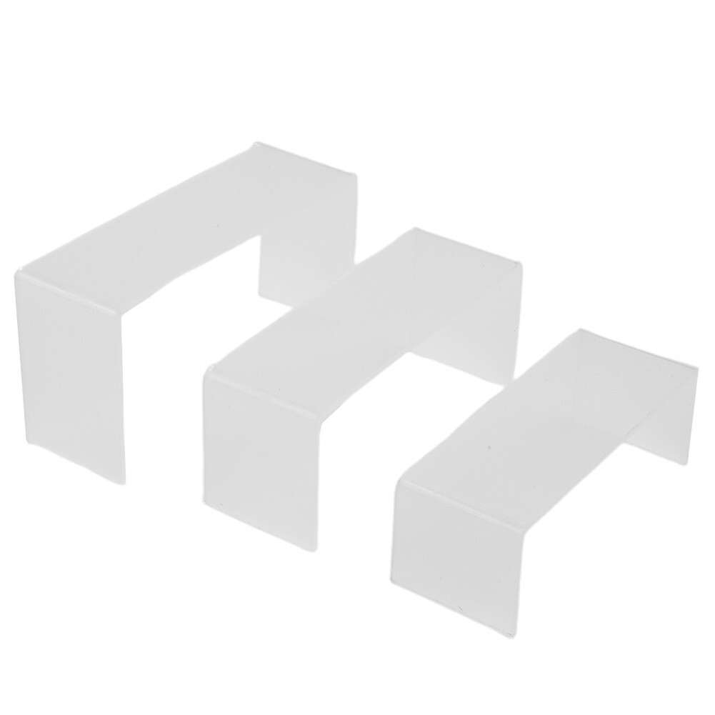 6pcs Acrylic Display Risers, Clear Rectangle Stands Shelf For Display