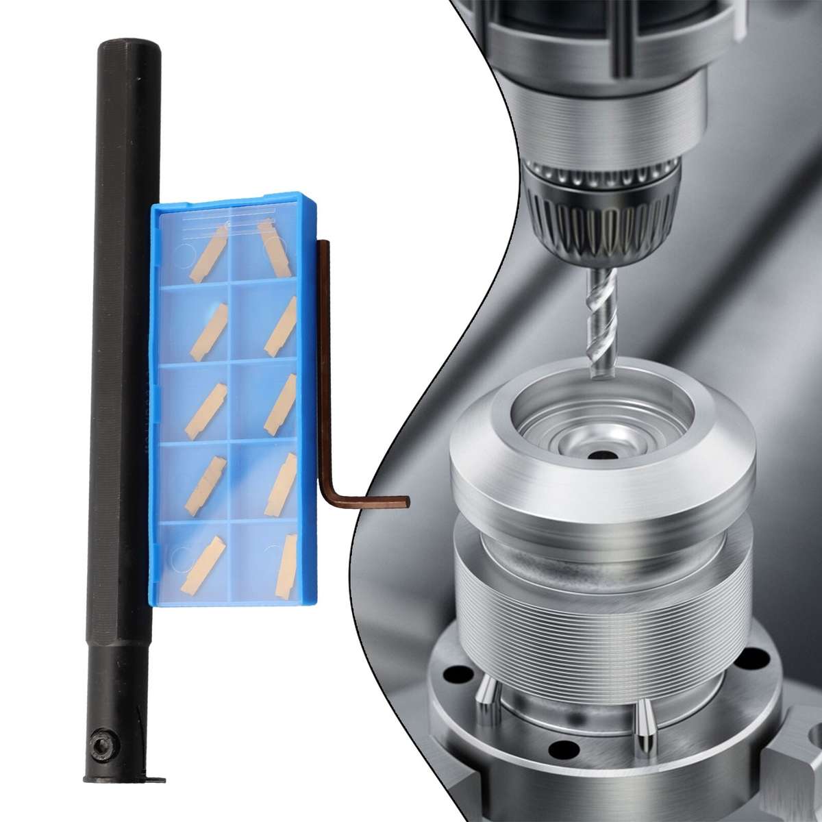 MGIVR 2016-1.5 Internal Grooving Lathe Cutting Tool Holder + MGMN150 Inserts Set