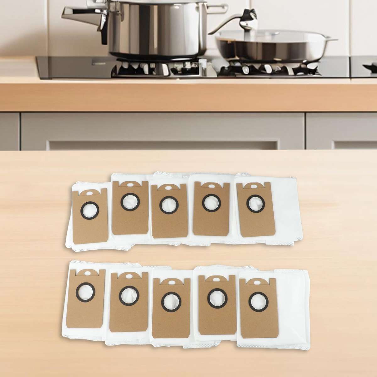 Efficiently Empty Dust Tank With 10 Dust Bags For Neabot Q11Robot Vacuum