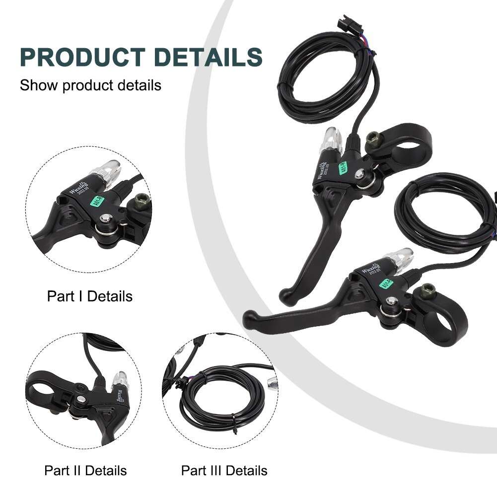 1 Pair Wuxing Brake Levers For Electric Bikes/Scooters (Aluminum Alloy)