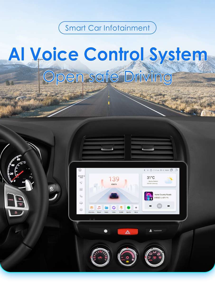 10.1" Android12 Carplay Radio GPS AUX Stereo For 2014-2018 Mitsubishi ASX1 RDS