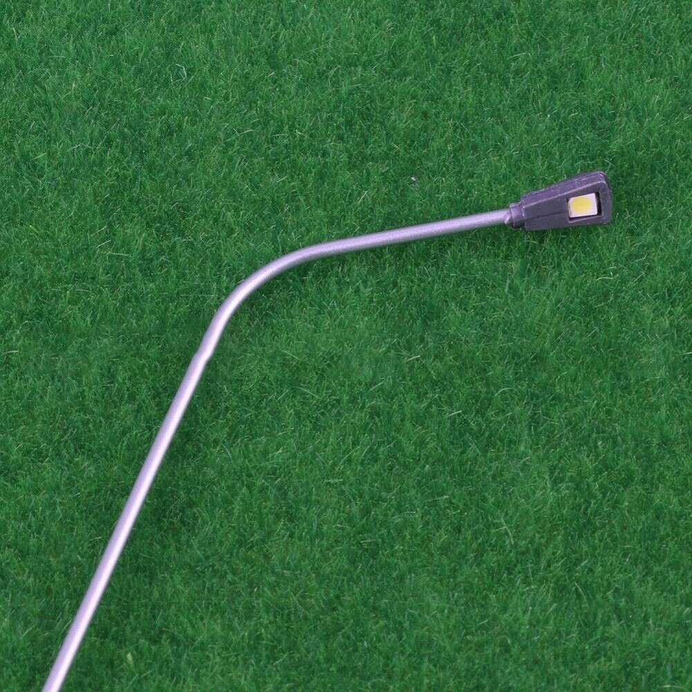 10X O Scale Model Trains Metal Light Poles Wired LED Lighted Street Lamps