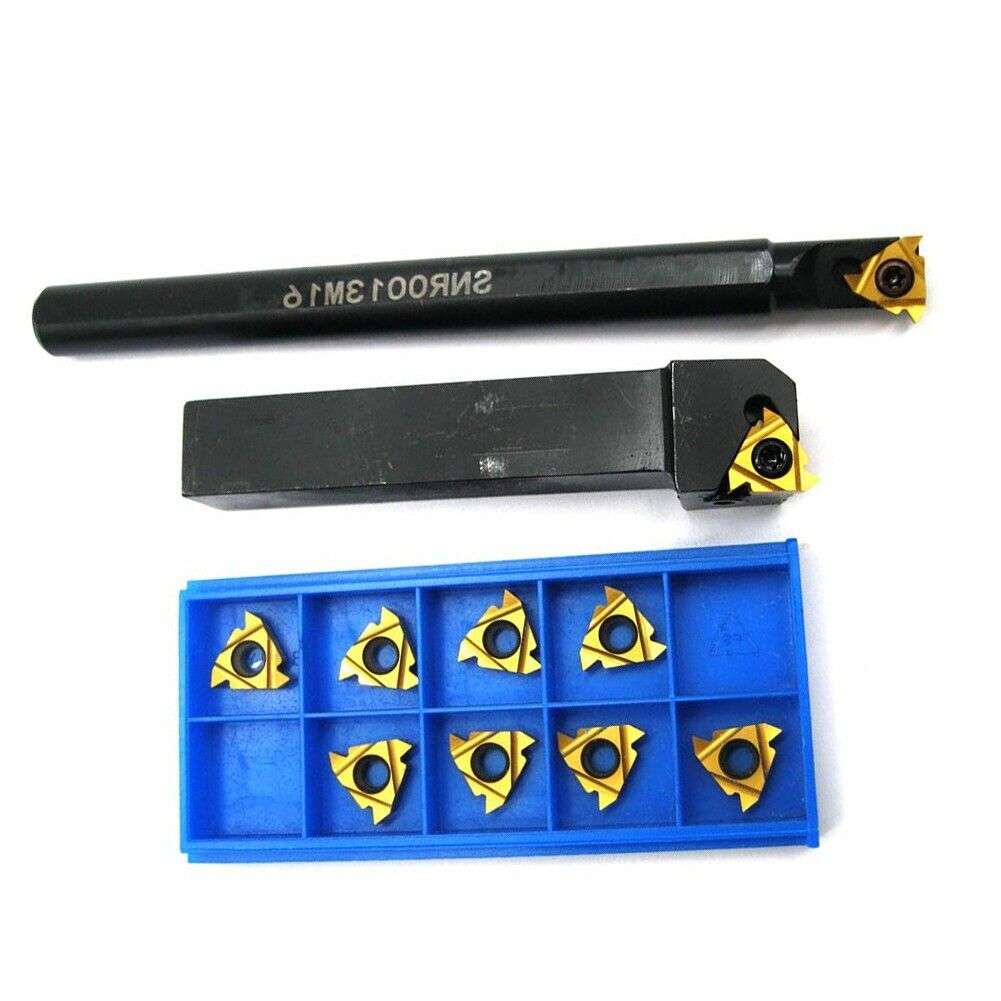 12x/set 1/2"5/8"Boring Bar Lathe Internal Threading Inserts Turning Tool Holder