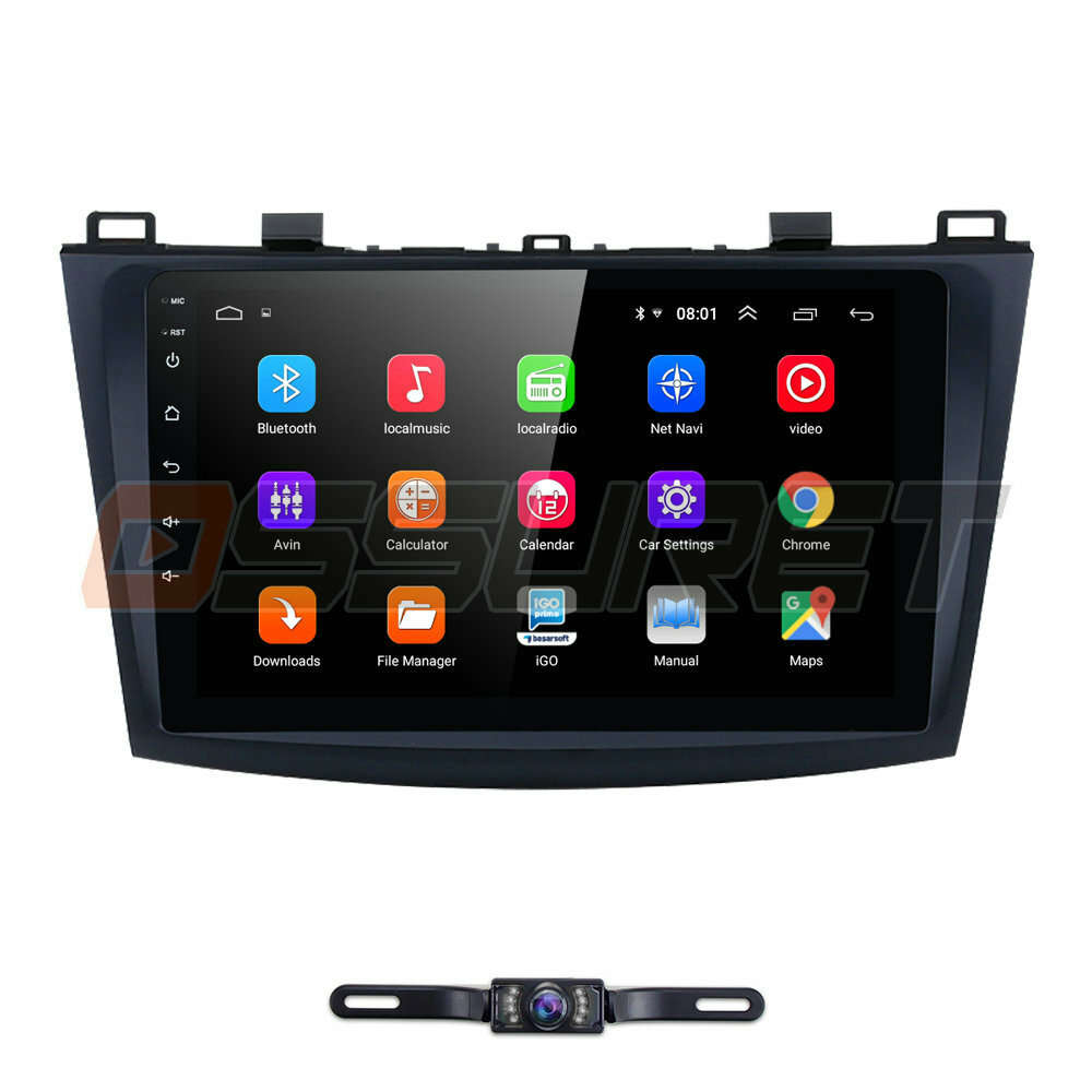 For Mazda 3 2010-2013 Car Radio 9" Android 9.0 2Din GPS Navi Stereo Wifi DAB+Cam