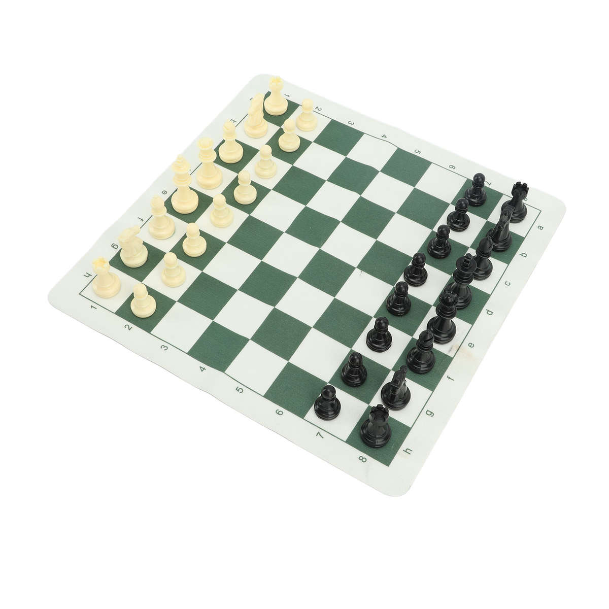 Portable Chess Set Travel Chess Board Game Set Imitation Leather PU Checker CH