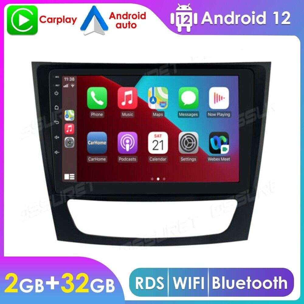 For Mercedes Benz W211 E/CLS Class Car Stereo Android 14 GPS Navi Radio Carplay