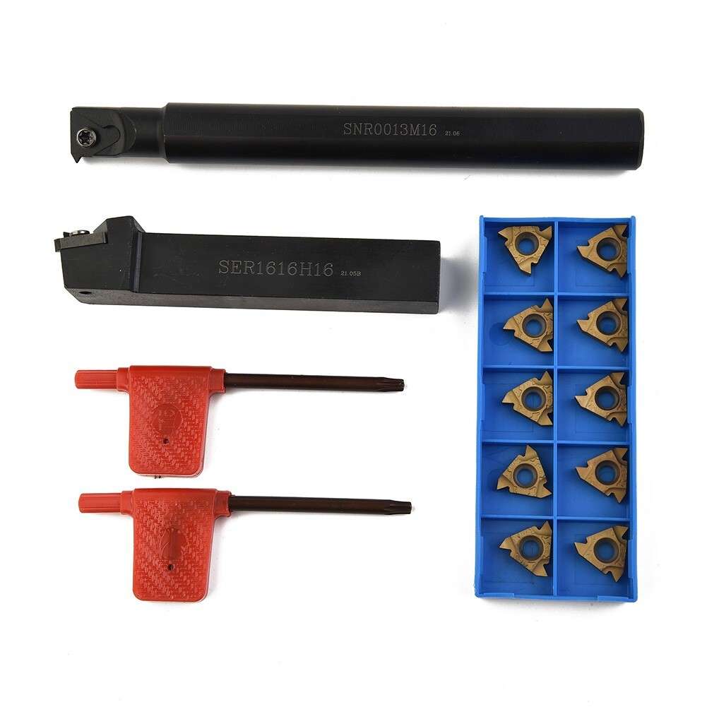 12x 1/2 - 5/8 Boring Bar Lathe Internal Threading Inserts Turning Tool-Holder///