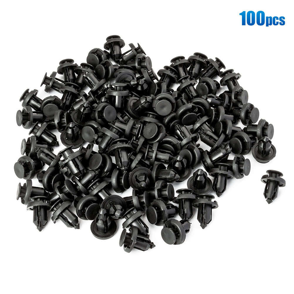 100pcs Clips Push Type Rivet Retainer Bumper Pin 10mm Fastener For Honda Acura