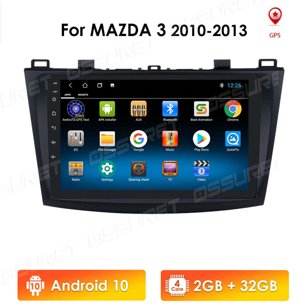 For Mazda 3 2010-2013 9" Android 10 Car Stereo No DVD GPS Navi BT Headunit 32GB