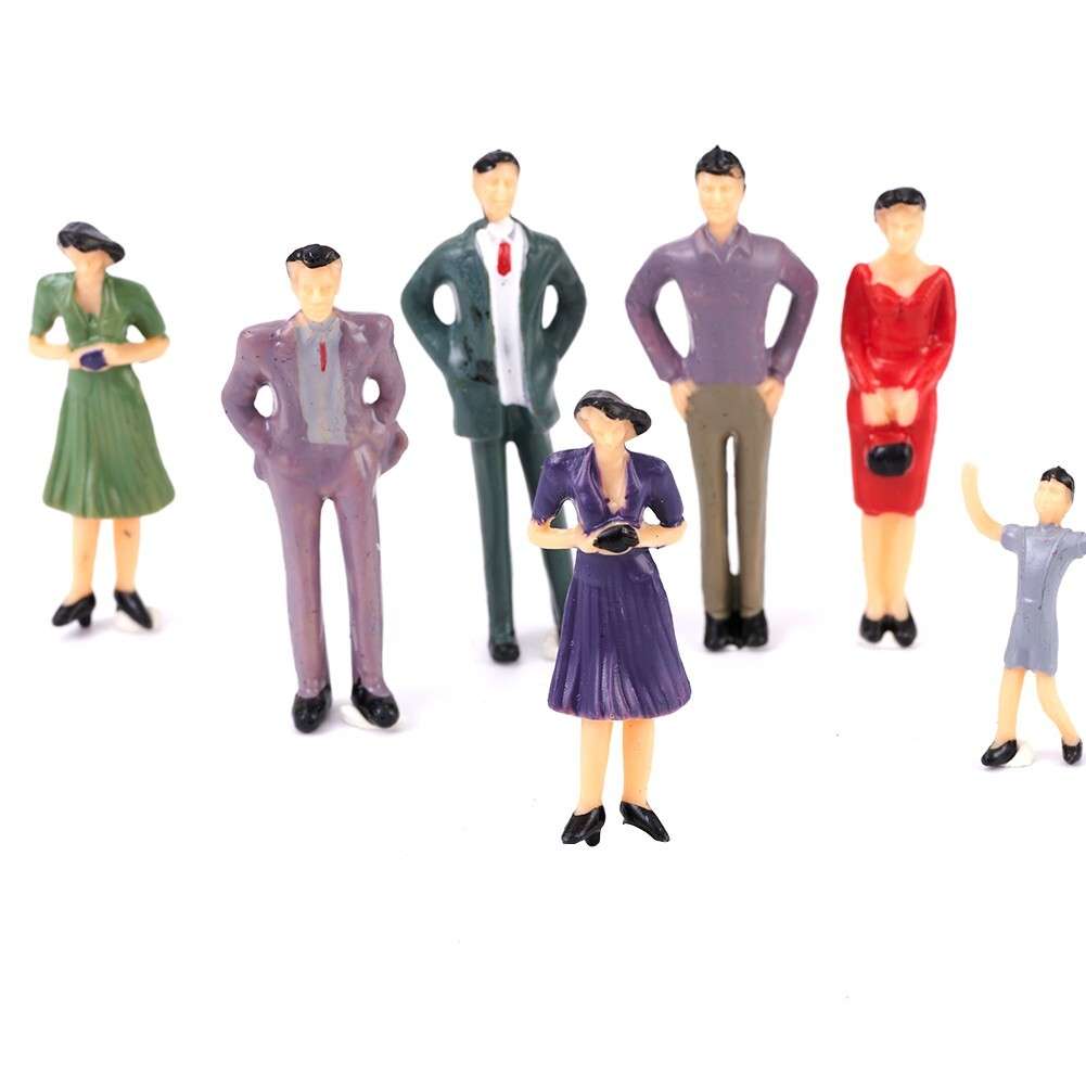 50x 1:32 Scale Painted Figures Model People Passengers For Layout Landscape