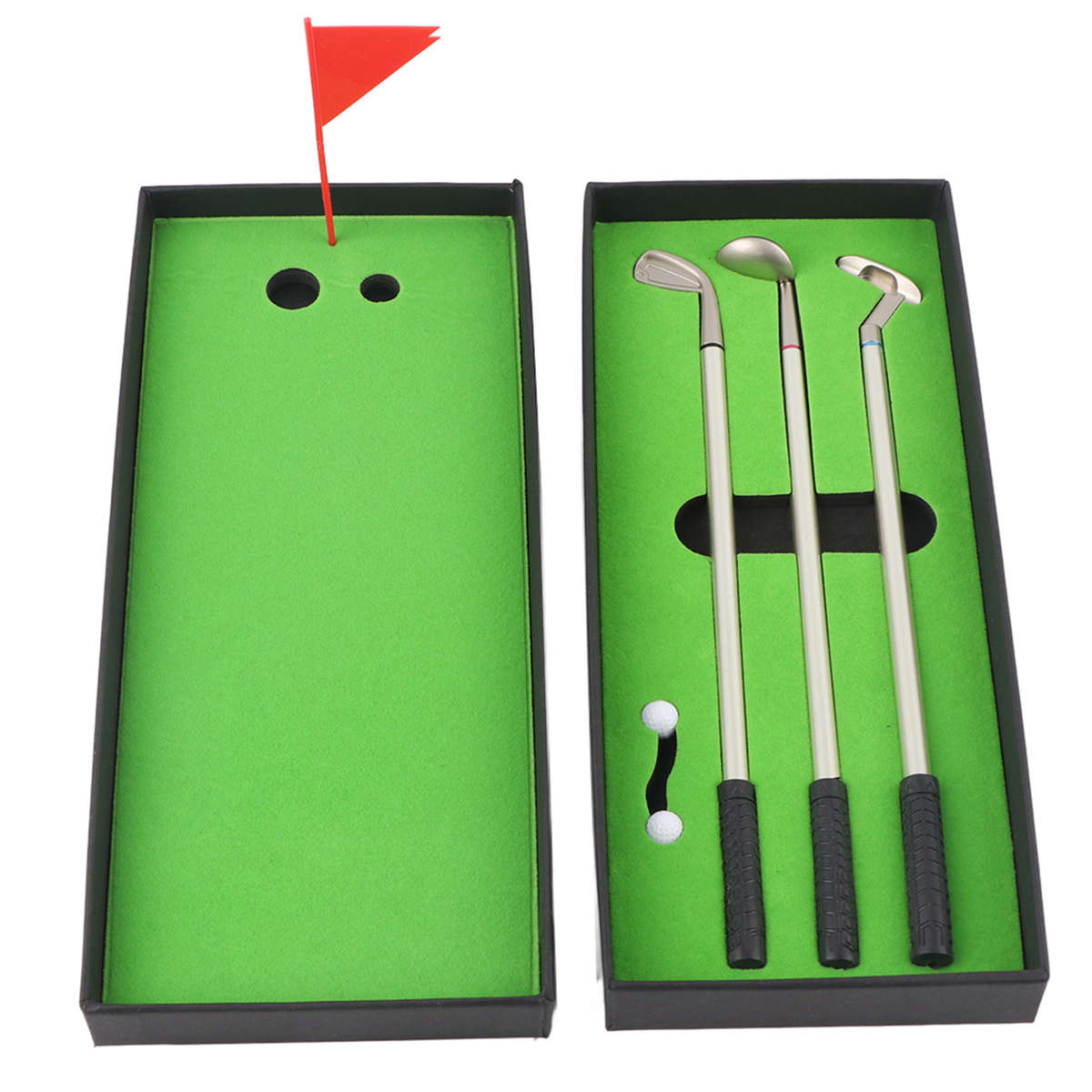 3PCS Mini Clubs Ball Point Pen Set With Balls Flag Stationery Decor CH