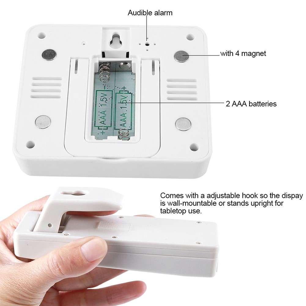 Wireless Thermometer With Long Range Sensor For Fridge And Outdoor Use
