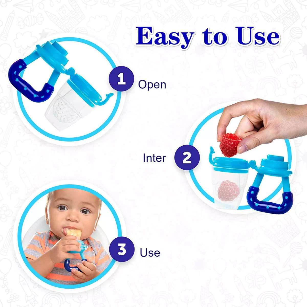 Baby Food Feeder Baby Teething Toy Silicone Teether Pacifier