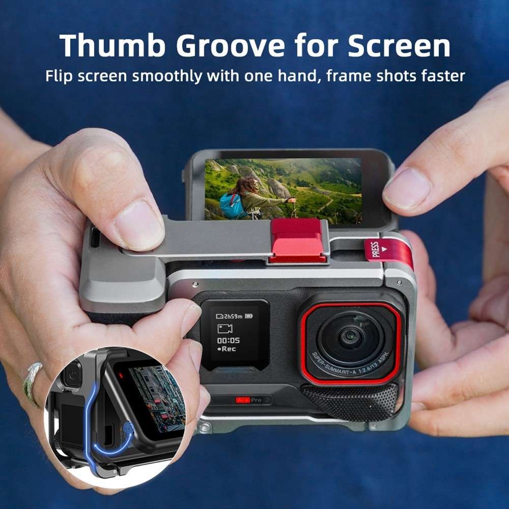 For Insta360 AcePro/2 Street Photography Handle: Portable Non-Slip Grip