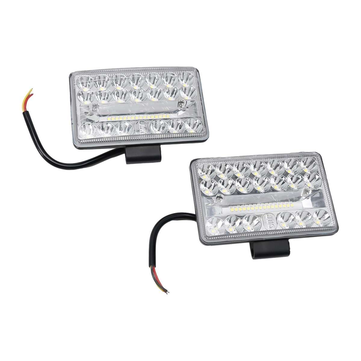 2Pcs 60W 3X5\\" Inch Chrome Rectangular LED Headlights Replacement/Hi