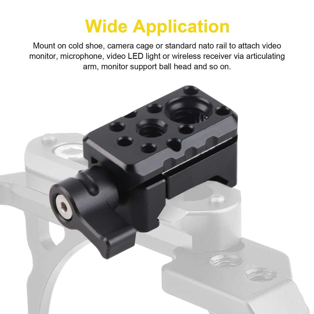 Clamp Quick Release Lock Clamp With 1/4in 3/8in Thread Cold Shoe M CHW