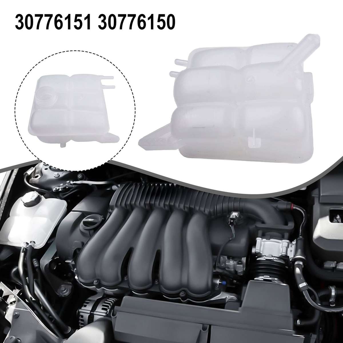 Car Engine Coolant Recovery Radiator Expansion Tank For VOLVO S40 V50 30776151