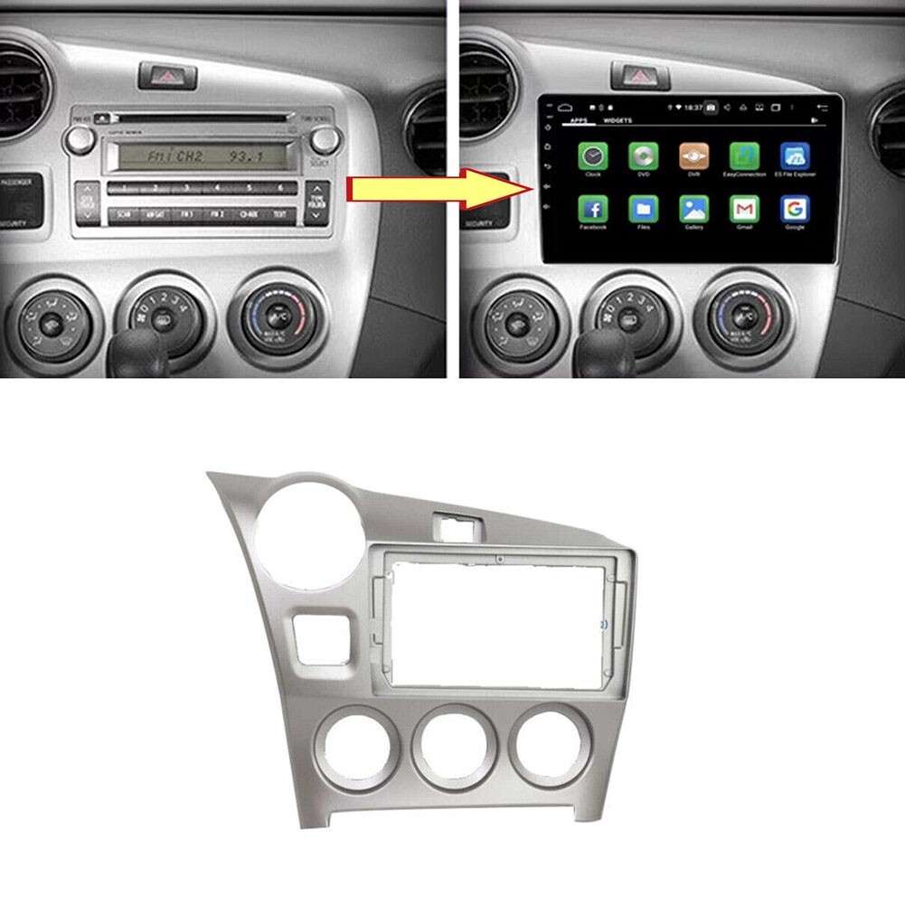 9-inch Car-Radio Stereo Fascia Frame-Panel,Silver For Toyota For MATRIX 2009-14