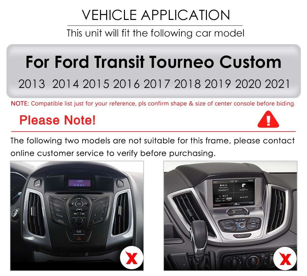 Car GPS Radio Carplay 9" Android 13 For Ford Transit Tourneo Custom 2013-2021 BT