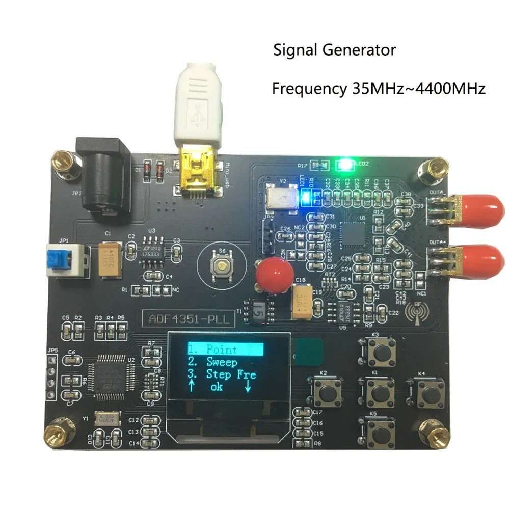 35MHz-4400MHz RF Signal Generator ADF4351 Sweep Frequency Generator PLL + for