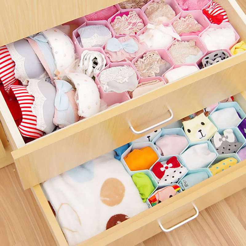 8 Piece Drawer Organizer  Divider Tidy Box/Pink color only