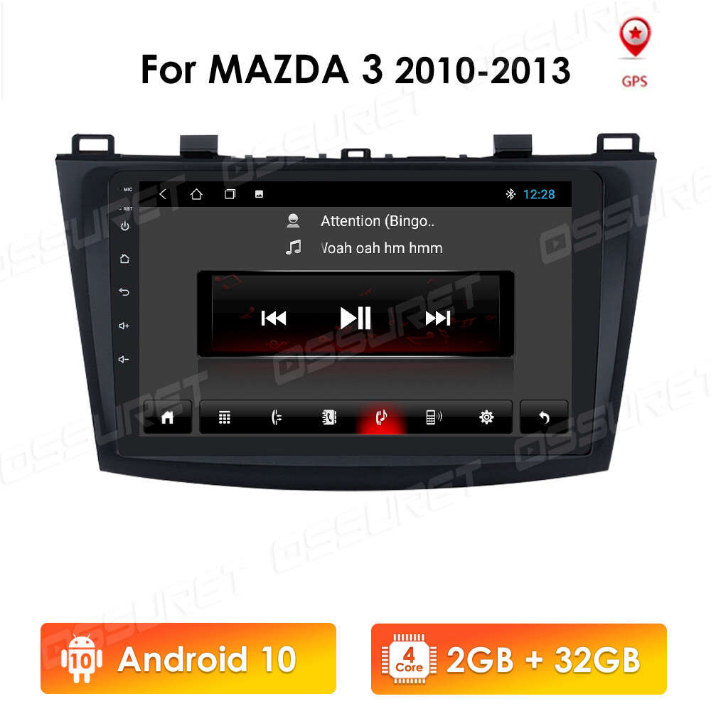 For Mazda 3 2010-2013 9" Android 10 Car Stereo No DVD GPS Navi BT Headunit 32GB