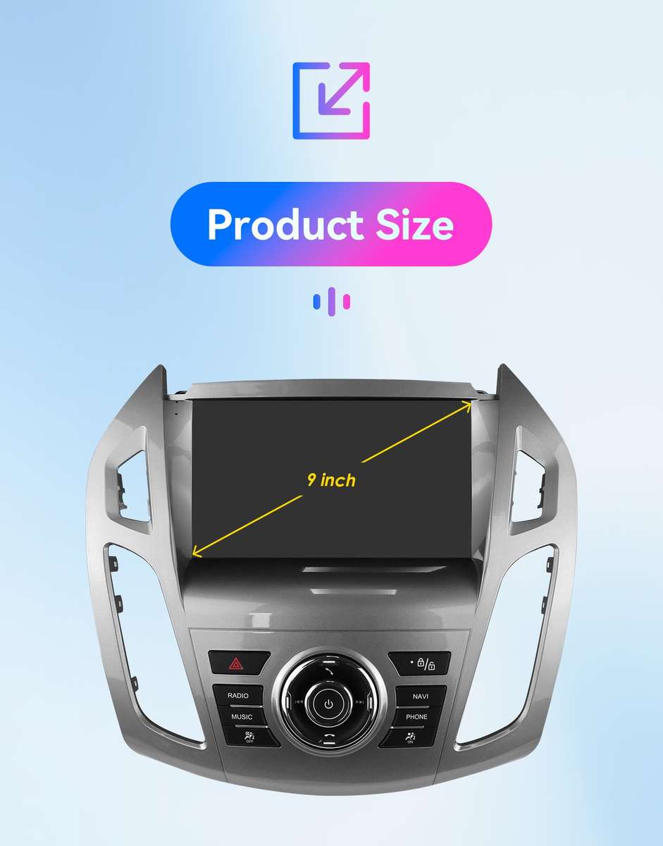 8Core For Ford Transit Connect 2013-18 Android14 Carplay Radio Stereo GPS 4+64GB