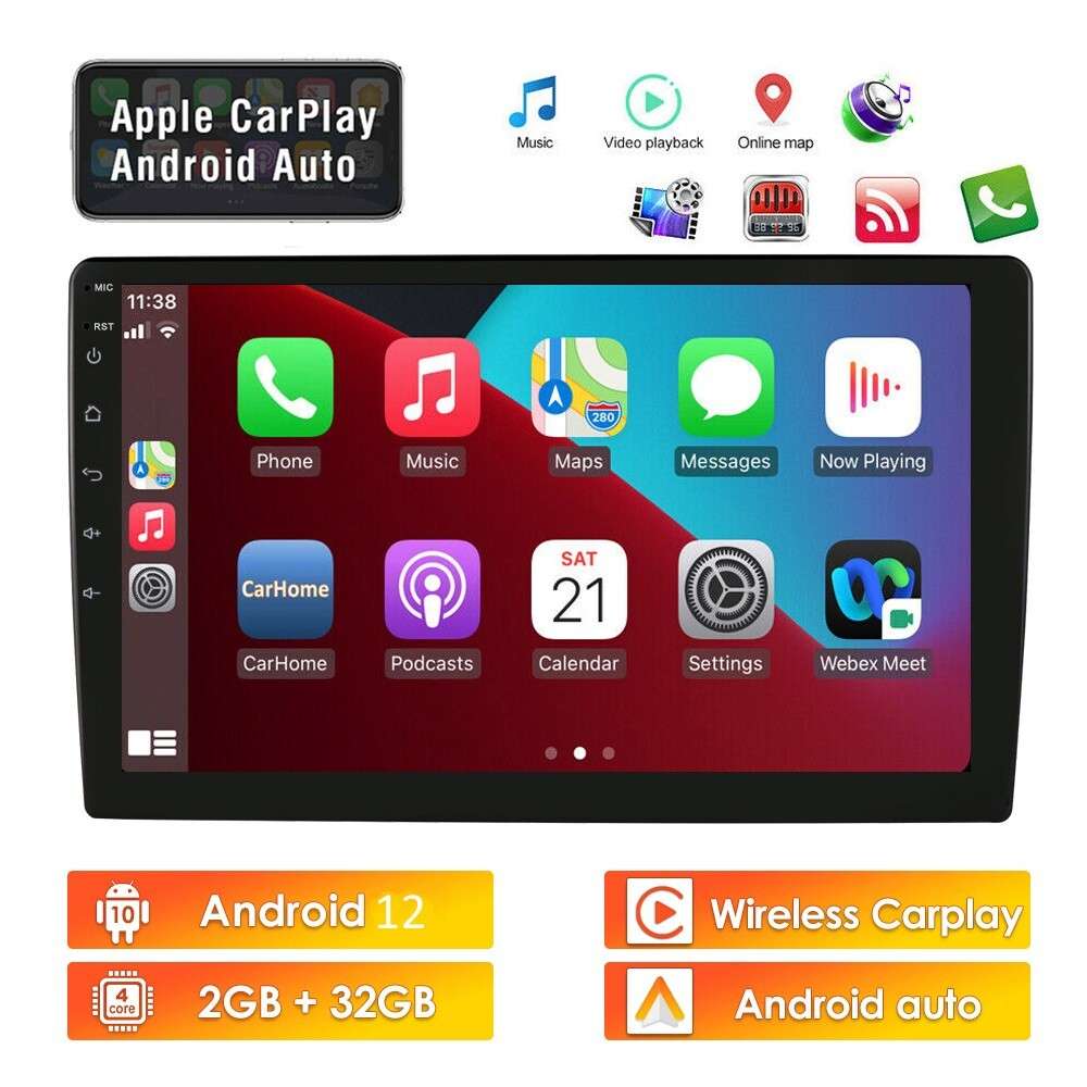 9inch Android 11 Car Stereo Radio Carplay GPS Navi Double Din WIFI Touch Screen