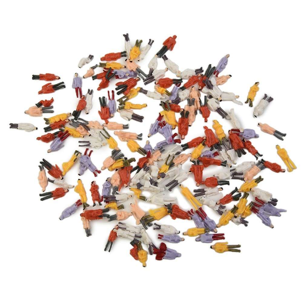 400Pcs Railway Train Layout 1:87 HO Scale Painted Figures Model People Passenger