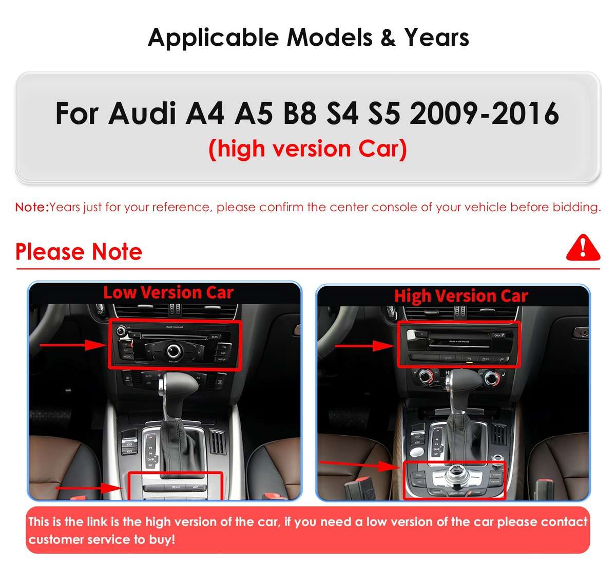 10.25" Screen Android 13 Carplay Car Radio GPS SWC for Audi A4 A5 S4 RS5 2009-16