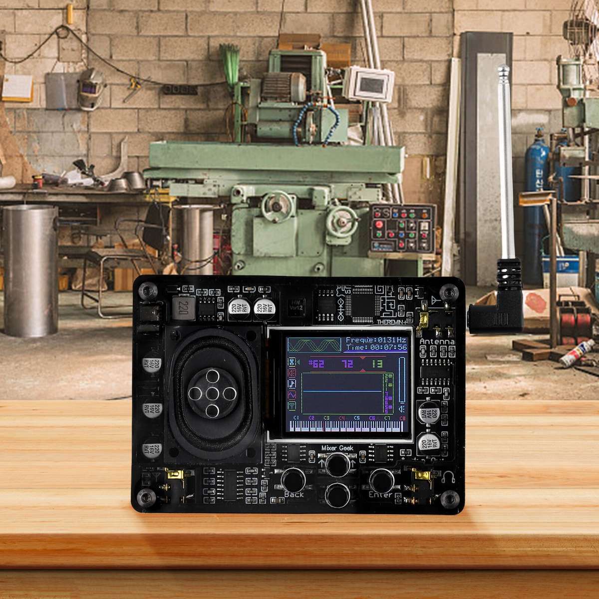 Mini Theremin Musical Electronic Instrument With Color Screen And Functions