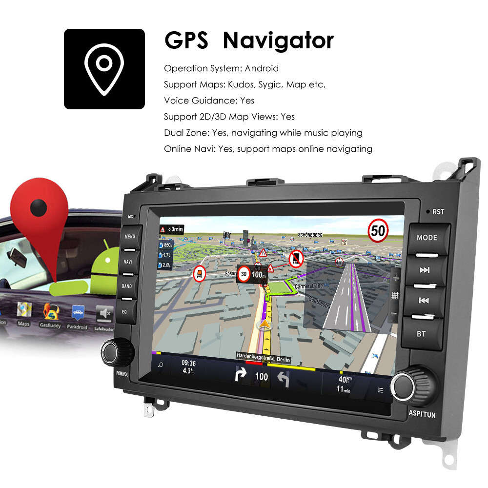 CarPlay Stereo 8" Android 13 Radio GPS WiFi for Mercedes Benz Sprinter Vito B200