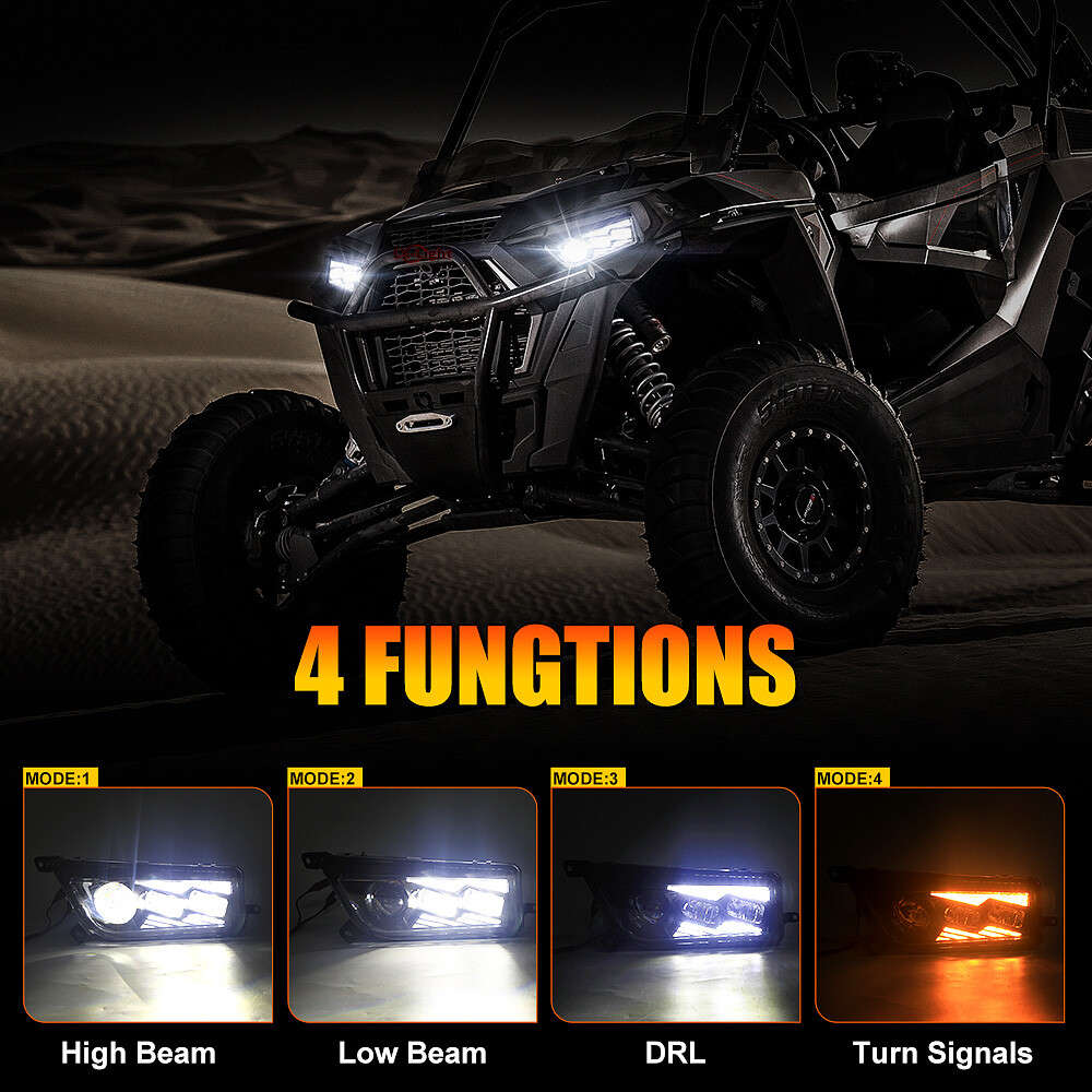 for Polaris RZR XP 1000/4 1000/XP Turbo/Turbo S /4 turbo /900 LED Headlight