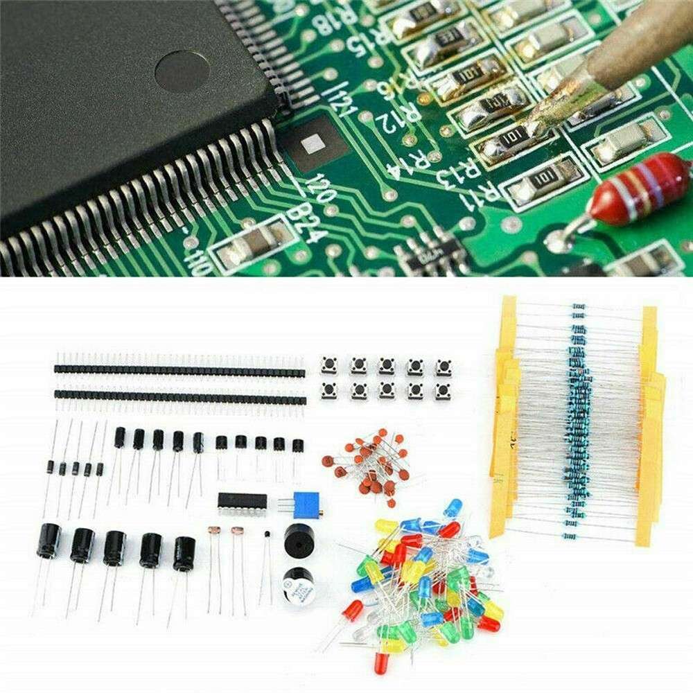 Basic Beginners Electronics Prototyping Breadboard With Components Kit Practical